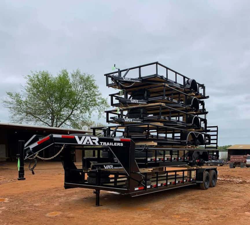 load of VAR trailers ready for shipping